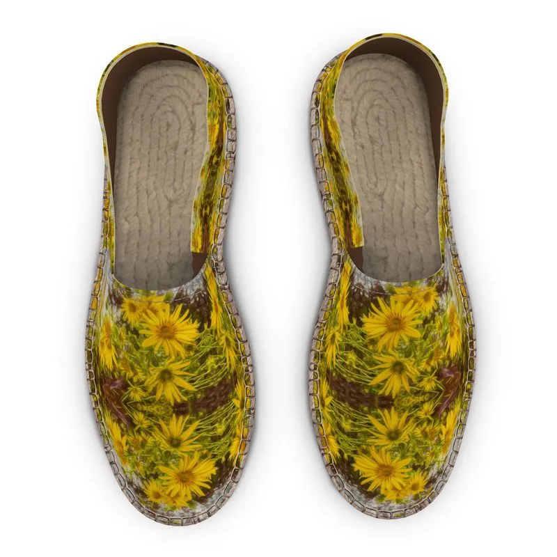 Yellow Bunches Custom Art Espadrilles