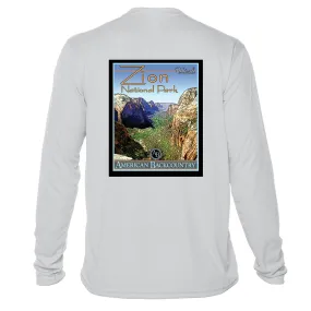 Zion National Park Vintage Destinations Long Sleeve Men's Microfiber Men's T-Shirt